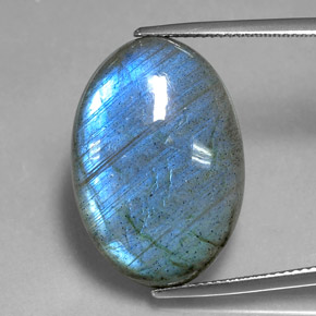 20,80 ctw natürlicher mehrfarbiger Labradorit, Oval Schliff, Lichtdurchlässig