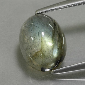 3,19 ctw natürlicher mehrfarbiger Labradorit, Oval Schliff, Lichtdurchlässig