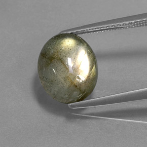 3,78 ctw natürlicher mehrfarbiger Labradorit, Oval Schliff, Lichtdurchlässig