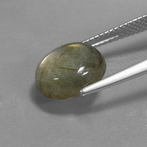 3,78 ctw natürlicher mehrfarbiger Labradorit, Oval Schliff, Lichtdurchlässig