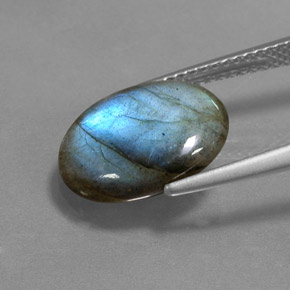 9,17 ctw natürlicher Mehrfarbig Labradorit, Oval Schliff, Lichtdurchlässig