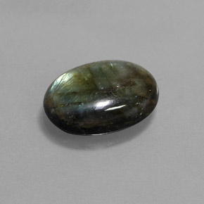7,29 ctw natürlicher mehrfarbiger Labradorit, Oval Schliff, Lichtundurchlässig