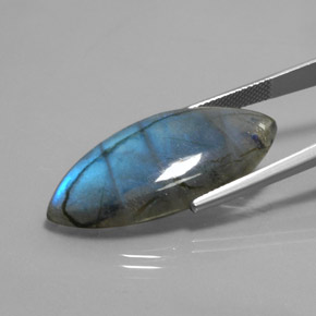 21,02 ctw natürlicher mehrfarbiger Labradorit, Transparent, Transparent / Lichtdurchlässig