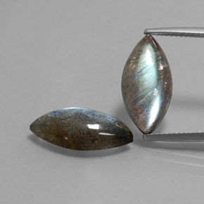  ct natürliche mehrfarbiger Labradorit-Edelsteine, Transparent, Transparent / Lichtdurchlässig