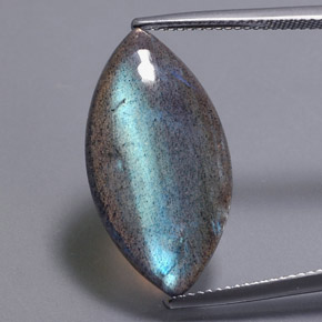 12,31 ctw natürlicher mehrfarbiger Labradorit, Marquise, Lichtdurchlässig