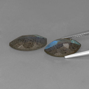  ct natürliche grau-blau-schimmernd Labradorit-Edelsteine, Transparent, Transparent / Lichtdurchlässig