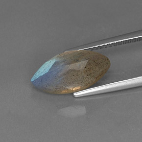 3,55 ctw natürlicher blauer Labradorit, Transparent, Transparent / Lichtdurchlässig