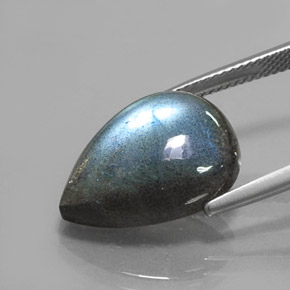 9,17 ctw natürlicher Mehrfarbig Labradorit, Birnenform, Lichtdurchlässig