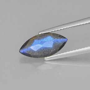 2,30 ctw natürlicher blauer Labradorit, Transparent, Transparent / Lichtdurchlässig