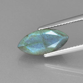 3,54 ctw natürlicher blauer Labradorit, Transparent, Transparent / Lichtdurchlässig