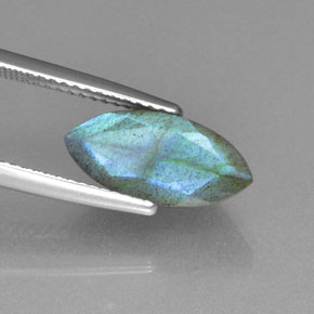3,54 ctw natürlicher blauer Labradorit, Transparent, Transparent / Lichtdurchlässig