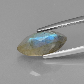 3,54 ctw natürlicher blauer Labradorit, Transparent, Transparent / Lichtdurchlässig