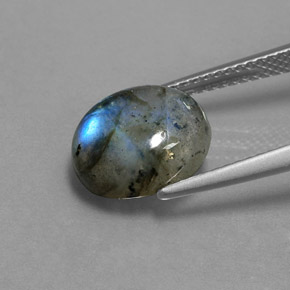 9,17 ctw natürlicher Mehrfarbig Labradorit, Oval Schliff, Lichtdurchlässig