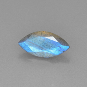 2,15 ctw natürlicher blauer Labradorit, Transparent, Transparent / Lichtdurchlässig