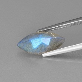 2,15 ctw natürlicher blauer Labradorit, Transparent, Transparent / Lichtdurchlässig