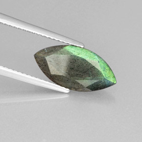 9,17 ctw natürlicher grau-blau-schimmernd Labradorit, Transparent, Transparent / Lichtdurchlässig