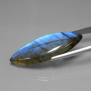36,89 ctw natürlicher blauer Labradorit, Marquise, Transparent