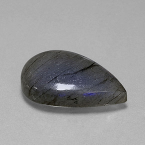 27,70 ctw natürlicher blauer Labradorit, Birnenform, Transparent