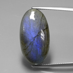 19,57 ctw natürlicher blauer Labradorit, Oval Schliff, Transparent