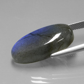 19,57 ctw natürlicher blauer Labradorit, Oval Schliff, Transparent