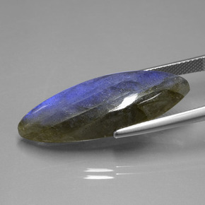 9,17 ctw natürlicher grau-blau-schimmernd Labradorit, Marquise, Transparent