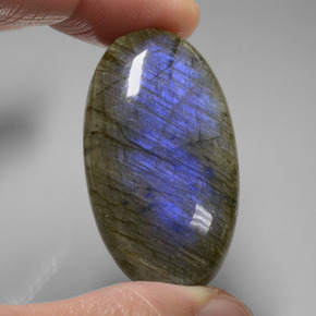 58,44 ctw natürlicher blauer Labradorit, Oval Schliff, Transparent