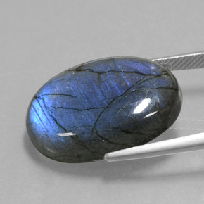 20,59 ctw natürlicher blauer Labradorit, Oval Schliff, Transparent