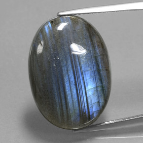 17,74 ctw natürlicher blauer Labradorit, Oval Schliff, Transparent