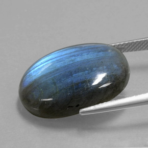 17,74 ctw natürlicher blauer Labradorit, Oval Schliff, Transparent