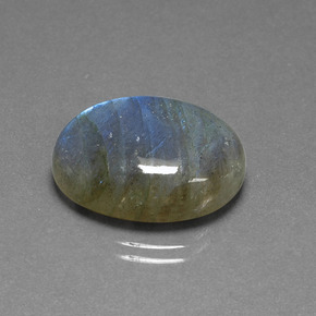 16,93 ctw natürlicher blauer Labradorit, Oval Schliff, Lichtdurchlässig