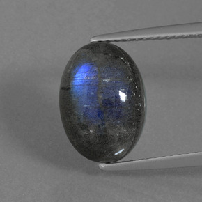 5,60 ctw natürlicher blauer Labradorit, Oval Schliff, Lichtdurchlässig