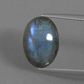 5,70 ctw natürlicher blauer Labradorit, Oval Schliff, Lichtdurchlässig