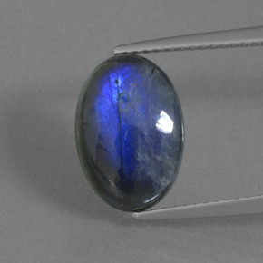 4,53 ctw natürlicher blauer Labradorit, Oval Schliff, Lichtdurchlässig