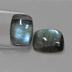  ct natürliche blauer Labradorit-Edelsteine, Kissenschliff, Lichtdurchlässig