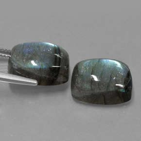  ct natürliche blauer Labradorit-Edelsteine, Kissenschliff, Lichtdurchlässig