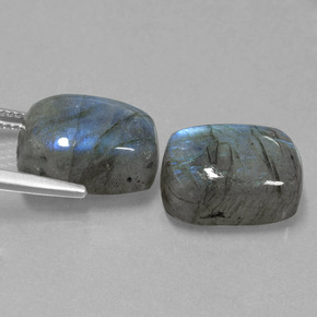  ct natürliche blauer Labradorit-Edelsteine, Kissenschliff, Lichtdurchlässig