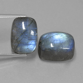  ct natürliche blauer Labradorit-Edelsteine, Kissenschliff, Lichtdurchlässig