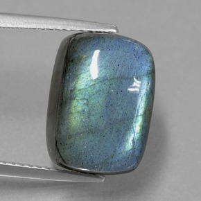 10,66 ctw natürlicher blauer Labradorit, Kissenschliff, Lichtdurchlässig