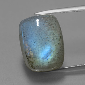 10,87 ctw natürlicher blauer Labradorit, Kissenschliff, Lichtdurchlässig
