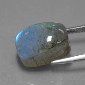 10,87 ctw natürlicher blauer Labradorit, Kissenschliff, Lichtdurchlässig