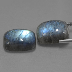  ct natürliche blauer Labradorit-Edelsteine, Kissenschliff, Lichtdurchlässig