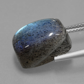 10,49 ctw natürlicher blauer Labradorit, Kissenschliff, Lichtdurchlässig