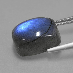 9,02 ctw natürlicher blauer Labradorit, Kissenschliff, Lichtdurchlässig