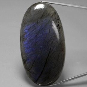 135,49 ctw natürlicher blauer Labradorit, Oval Schliff, Lichtdurchlässig