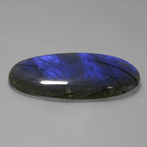 135,49 ctw natürlicher blauer Labradorit, Oval Schliff, Lichtdurchlässig