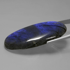 135,49 ctw natürlicher blauer Labradorit, Oval Schliff, Lichtdurchlässig