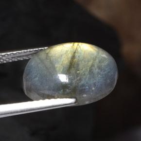 6,41 ctw natürlicher mehrfarbiger Labradorit, Oval Schliff, Lichtdurchlässig
