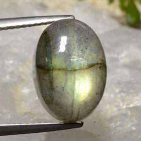 8,48 ctw natürlicher mehrfarbiger Labradorit, Oval Schliff, Lichtdurchlässig