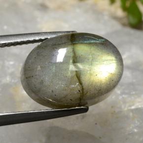 8,48 ctw natürlicher mehrfarbiger Labradorit, Oval Schliff, Lichtdurchlässig