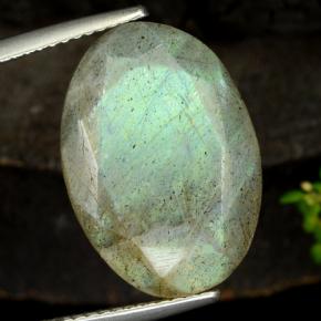 10,36 ctw natürlicher mehrfarbiger Labradorit, Oval Schliff, Lichtdurchlässig